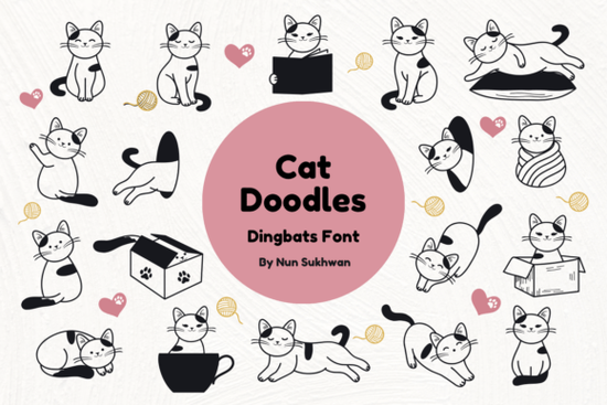 Cat Doodles Font